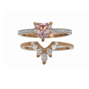 Swarovski rose gold on sale heart ring