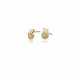 Gold Tone Petite Shell Fashion Stud Earrings
