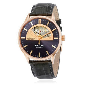 Edox Les Vauberts Automatic Gregy Dial Men's Watch