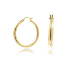 9ct Gold Silver Filled Round Hoop Earrings