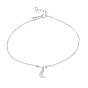 Sterling Silver Crescent Moon Bracelet