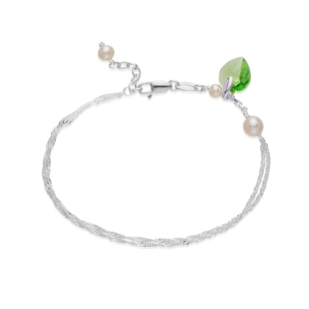 Sterling Silver Bracelet with Crystal & Pearls from Swarovski®