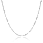 Sterling Silver Fancy Twisted Chain Necklace