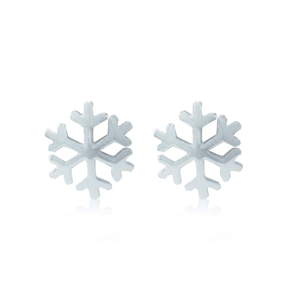 Sterling Silver Snowflake Stud Earrings