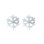 Sterling Silver Snowflake Stud Earrings