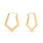 9ct Yellow Gold Fancy Shaped Earring