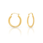 9ct Yellow Gold Creole Earrings 20mm