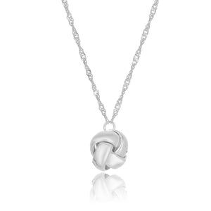 Sterling Silver Knot Pendant & Chain