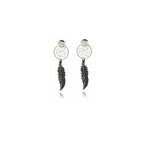 Sterling Silver Dream Catcher with Pearl Stud Earrings