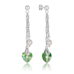Sterling Silver Earrings with Pearls & Crystals from Swarovski®