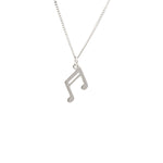 Sterling Silver Double Note Pendant by PIA Notes