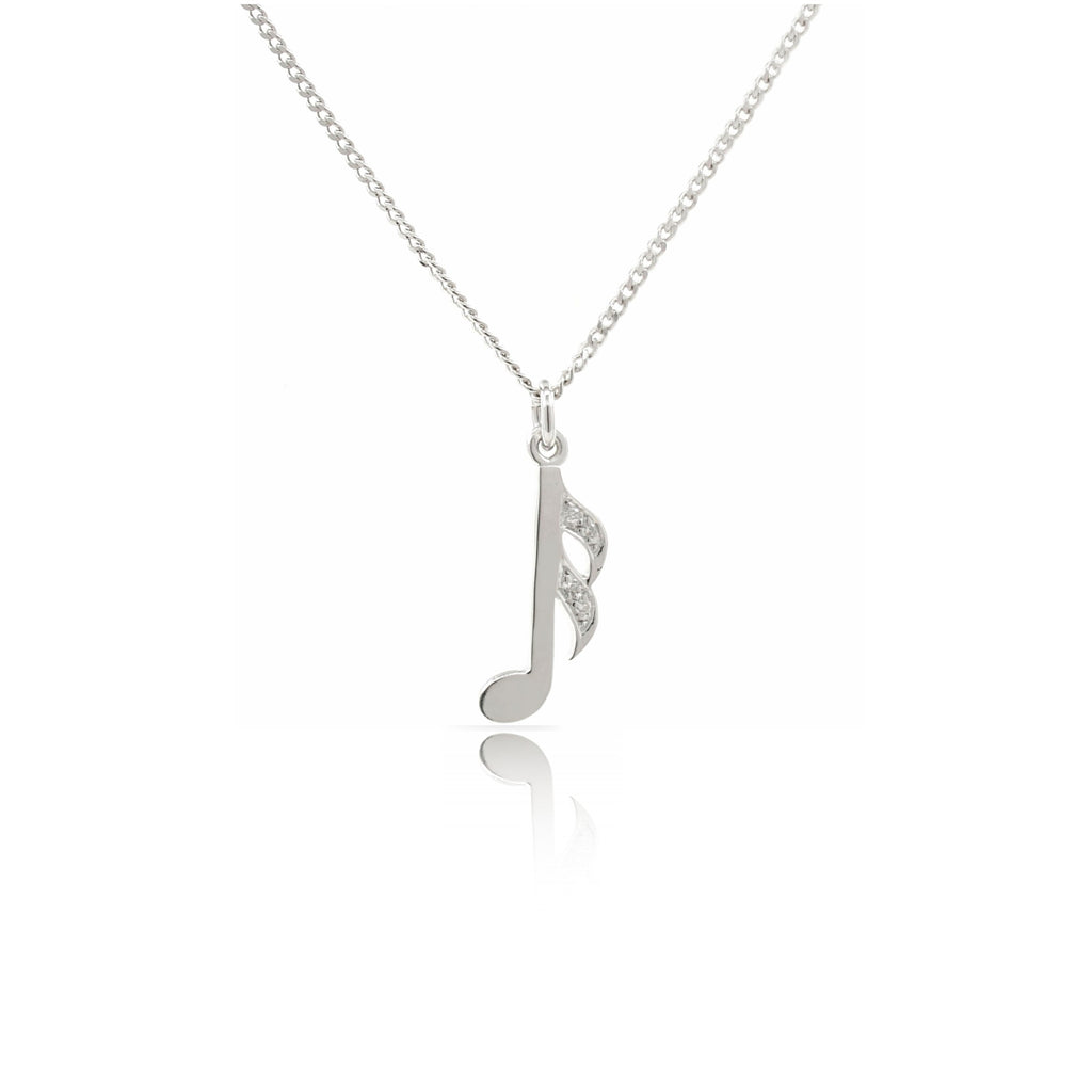 Sterling Silver Diamond Pendant by PIA Notes