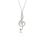 Sterling Silver Treble Clef Pendant by PIA Notes