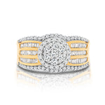 9ct Yellow Gold Diamond Dress Ring 1ct TW