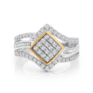 9ct White Gold Diamond Dress Ring 1ct TW