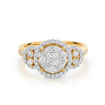 9ct Yellow Gold  Diamond Dress Ring .95ct TW