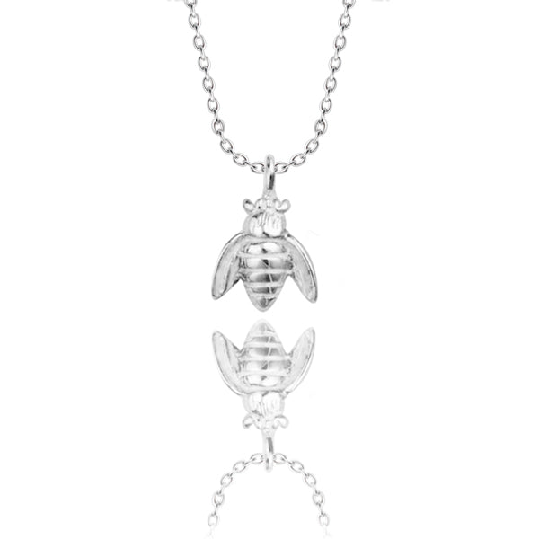 Sterling Silver Bee Pendant & Chain