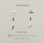 Sterling Silver Petite Weather the Storm Earring Set
