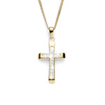 9ct Gold Diamond Set Latin Cross .17ct TW