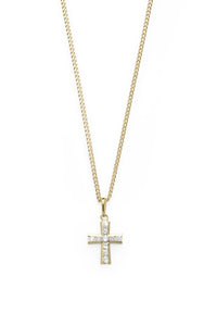 9ct Gold Petite CZ Cross Pendant